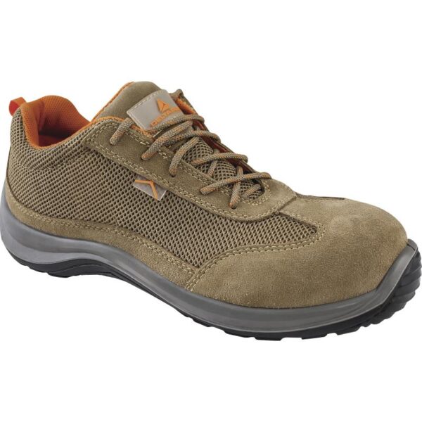 SUEDE SPLIT LEATHER AND MESH LOW SHOES - S1P SRC