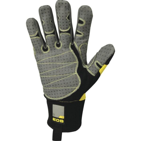 GLOVE WITH PU/POLYAMIDE PALM + DOTS - POLYESTER/PU BACK - BACK REINFORCEMENTS