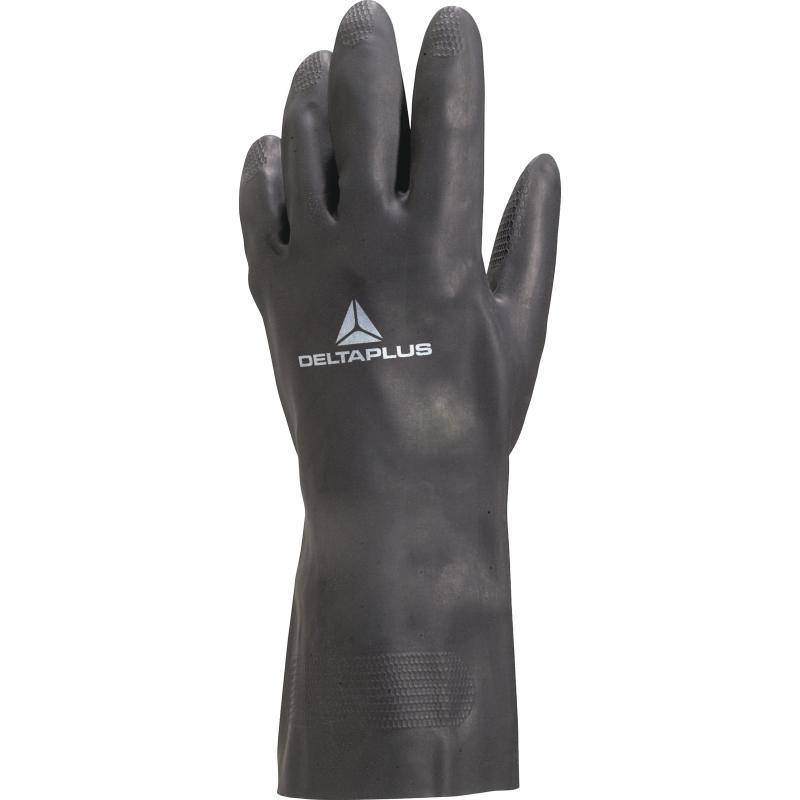 12 Pairs Delta Plus Venitex VE509 TOUTRAVO 509 Black Neoprene Chemical Gloves 