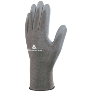 Gloves with a gray palm.