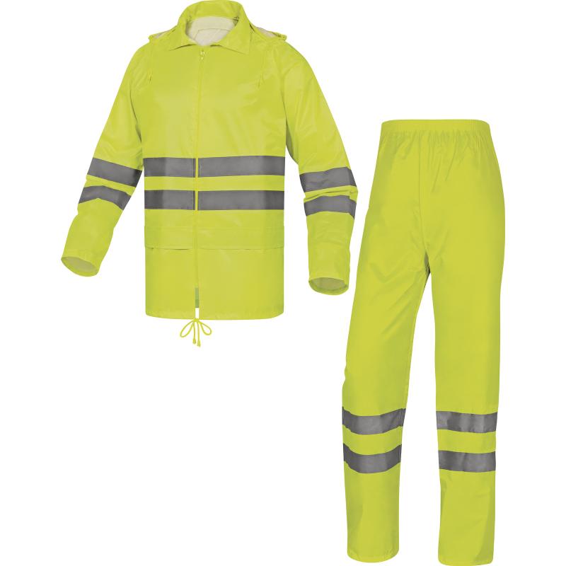 Delta Plus Waterproof Rain Suit PVC Jacket & Trousers Overalls Hooded EN400 