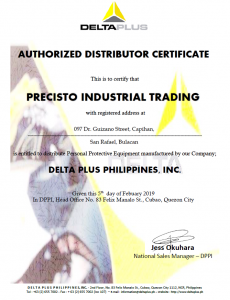 DELTAPLUS Distributorship Certificate (Precisto)