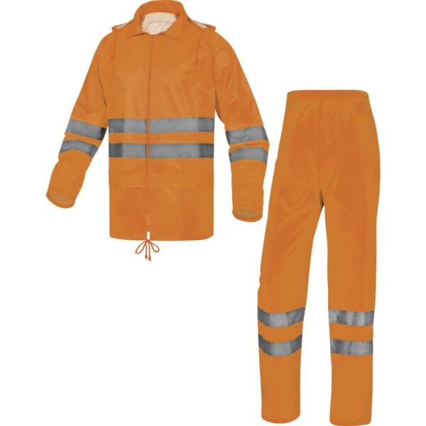 RAIN SUIT IN POLYESTER WITH PVC COATED