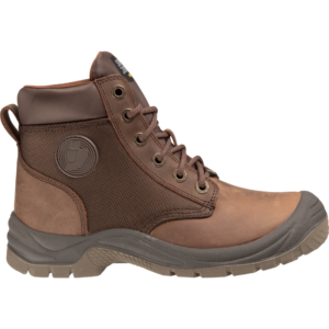 a brown boot with a white background