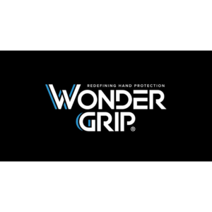 Wonder Grip brand logo with the slogan 'Redefining Hand Protection' on a black background.